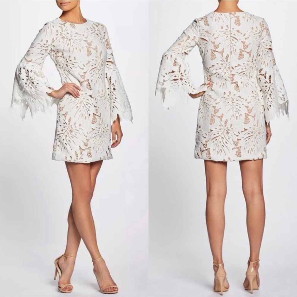 Dress the Population White Long Sleeve Dress